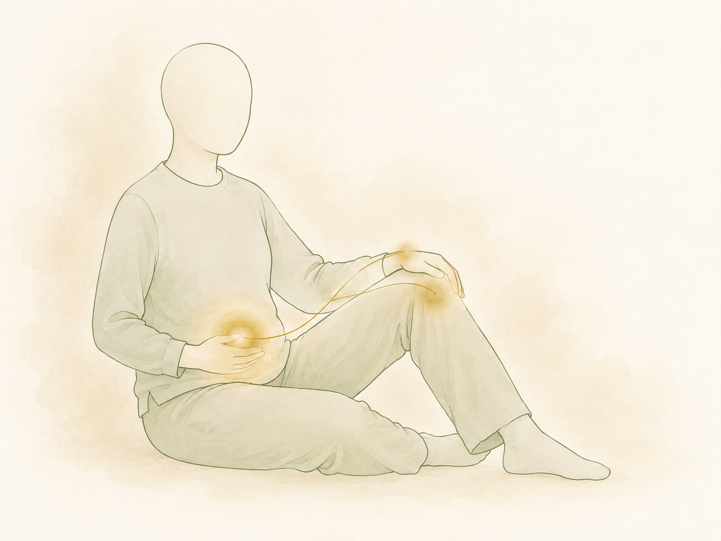 Illustration: Zusammenhang zwischen Darm und Gelenken